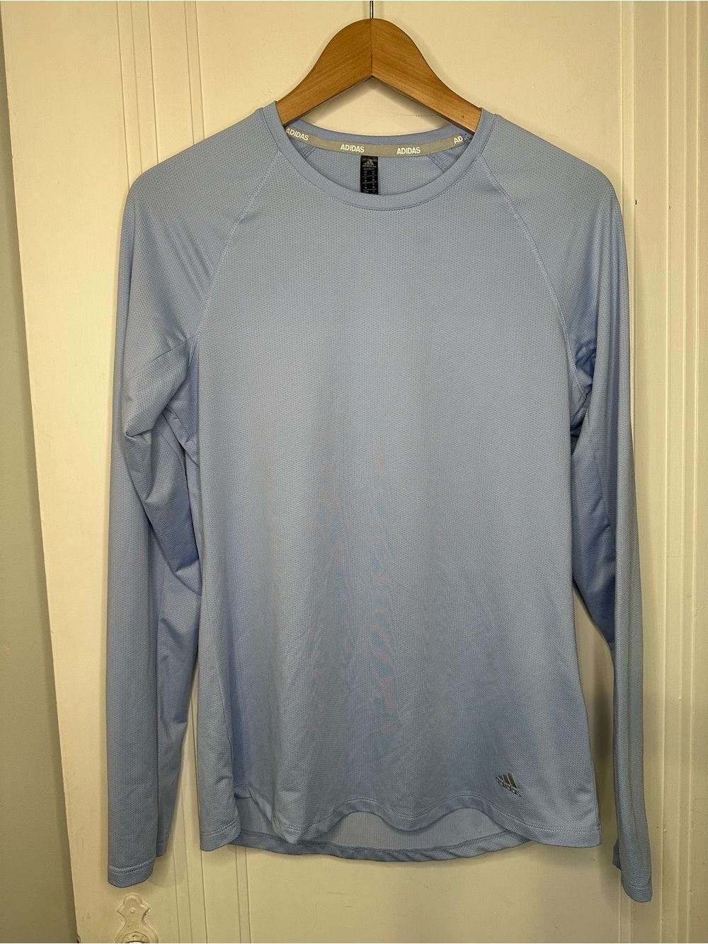 adidas Golf Light Blue Long-Sleeve Athletic Tee